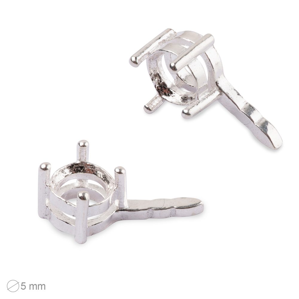 Krapnička kulatá s ocáskem ø5mm stříbrná - 3 ks