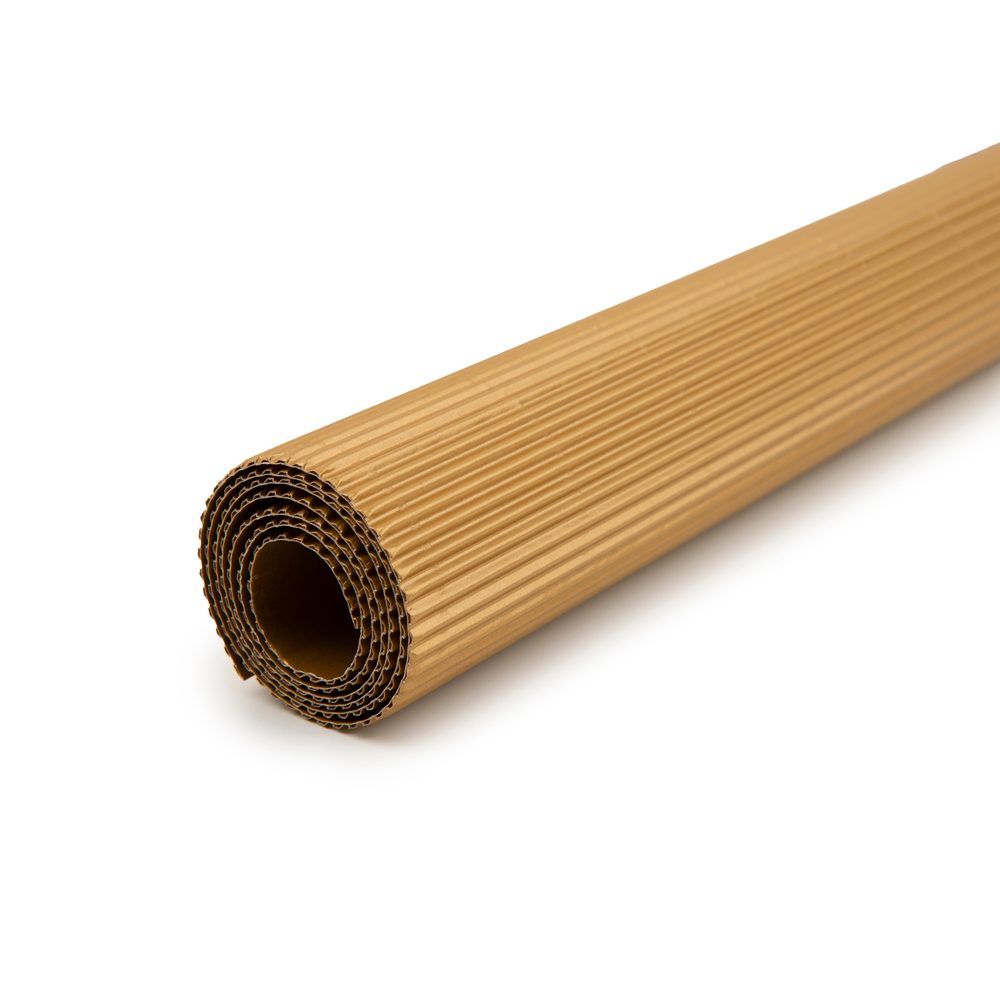 Vlnitá lepenka v roli 50x70cm zlatá - 3 ks