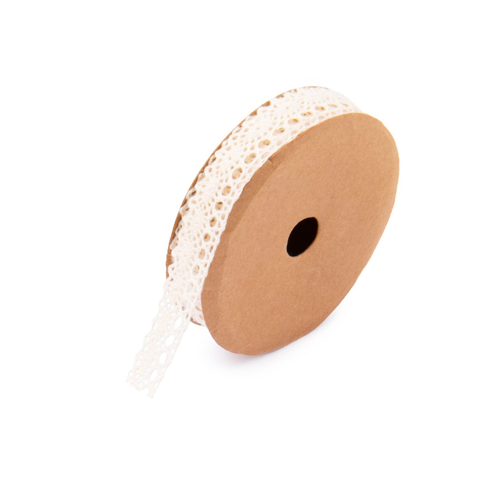 Bavlněná krajka 16mm krémová - 3 ks