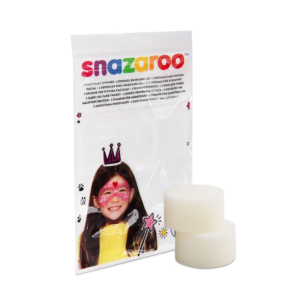 Snazaroo houbička na barvy na obličej bílá 2ks - 3 balení