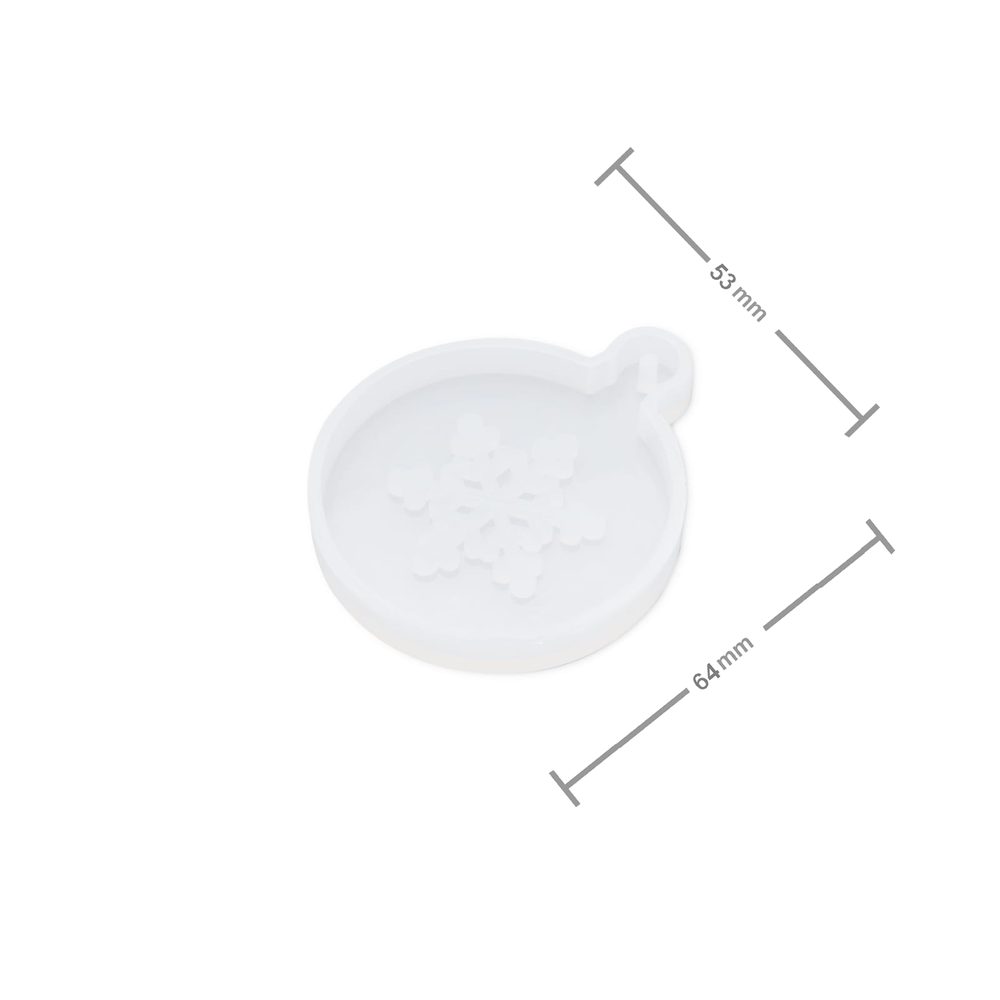 Manumi Silikonová forma na odlévání kreativní hmoty vánoční baňka 64x53x8mm - 1 ks
