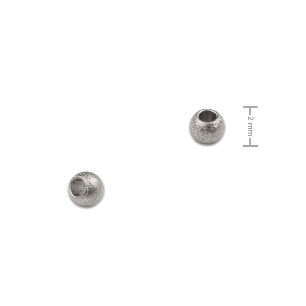 Korálek z chirurgické oceli 2 mm stardust matný - 10 ks