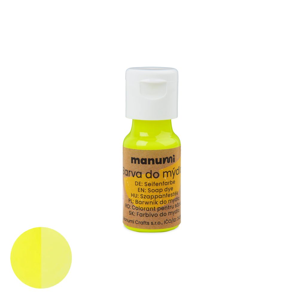 Manumi tekutá barva do mýdla 10 ml neonově žlutá - 3 ks