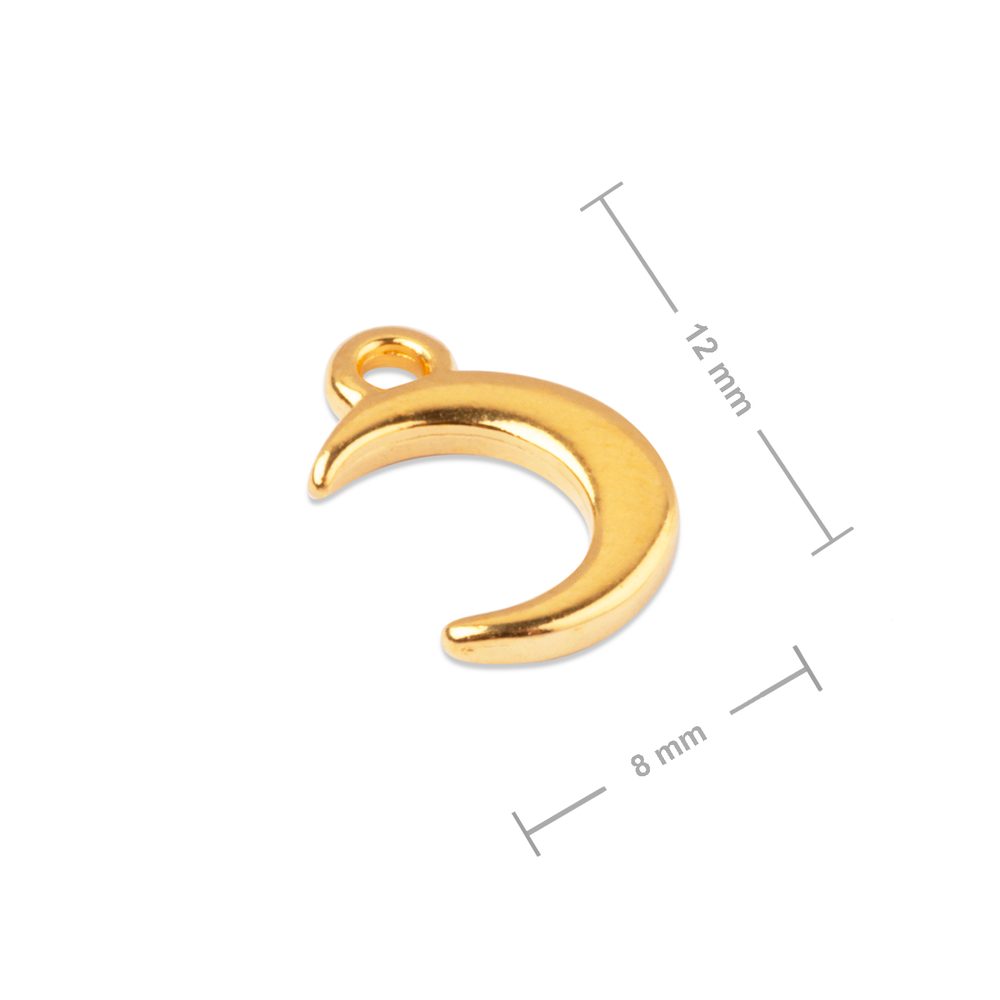 Manumi přívěsek půlměsíc 12x8 mm pozlacený - 1 ks