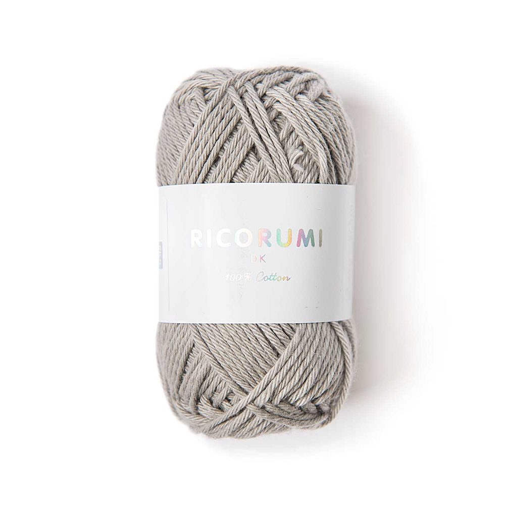 Rico Design Bavlněná háčkovací příze Ricorumi dk odstín 004 perlově šedá - 3 ks