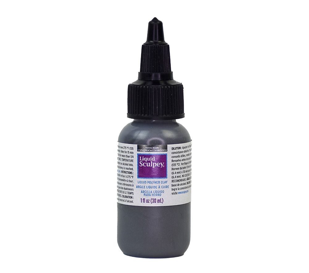Sculpey tekutá polymerová hmota 30ml Charcoal Metallic metalická dřevěné uhlí - 1 ks