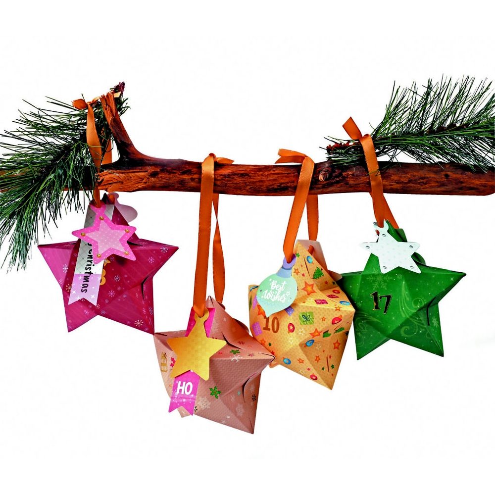 Graine Creative Sada na výrobu adventního kalendáře hvězdičky - 1 sada