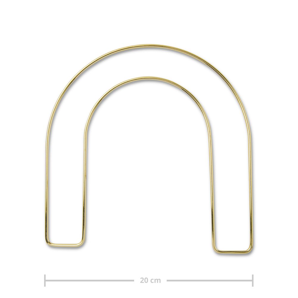 Kovový rám duha na macramé 20cm - 3 ks