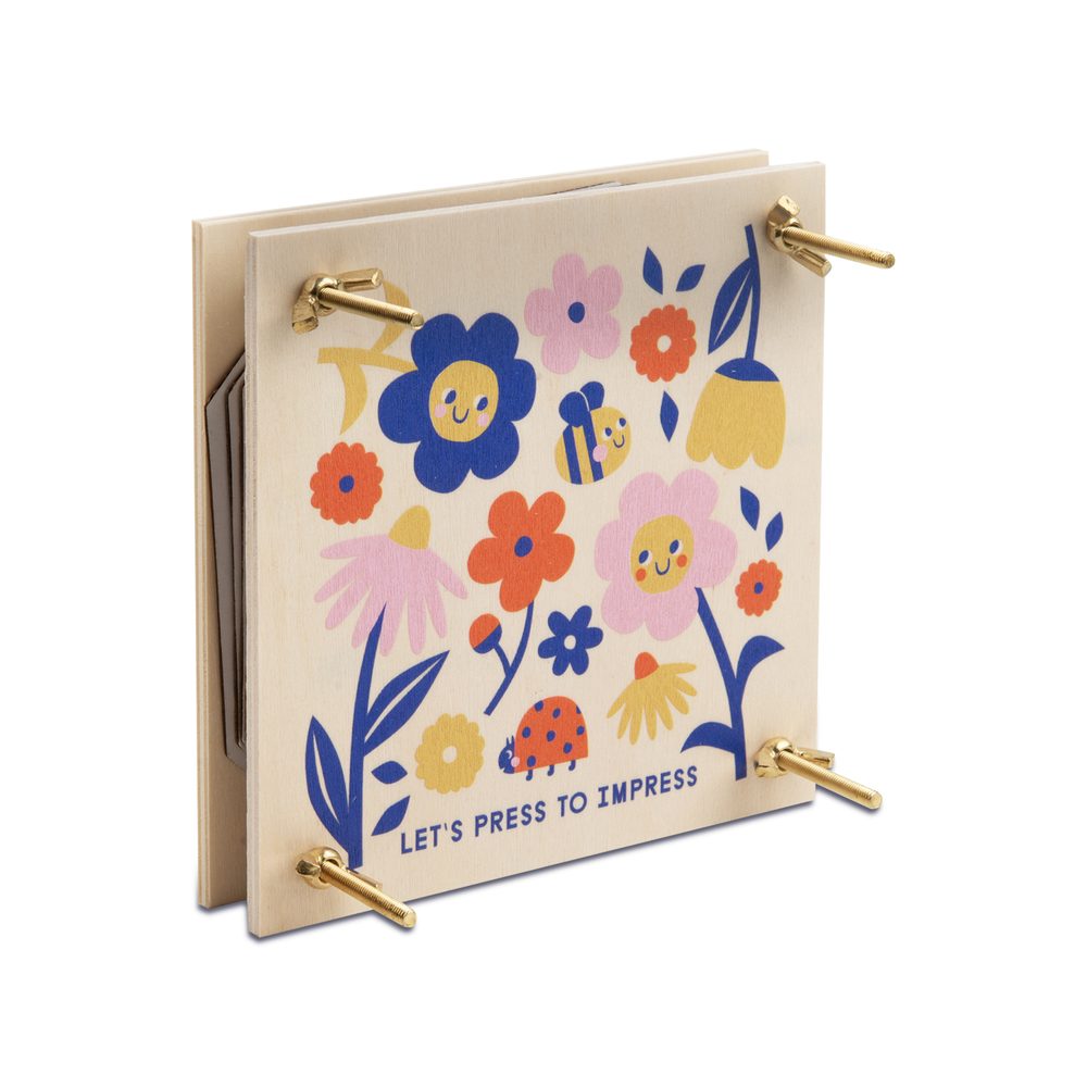 Dřevěný lis na květiny 14,5 x 14,5 cm - 3 ks