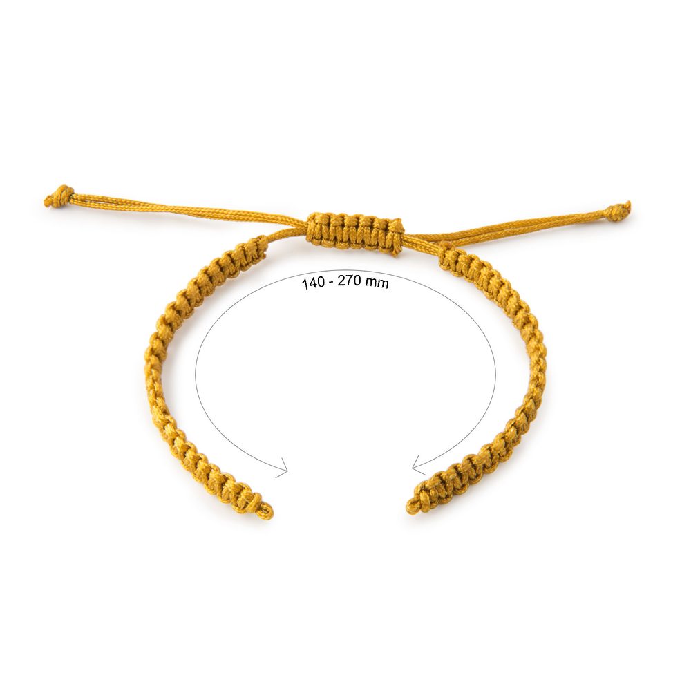 Nylonový základ na Shamballa náramky 145 mm zlatý - 1 ks