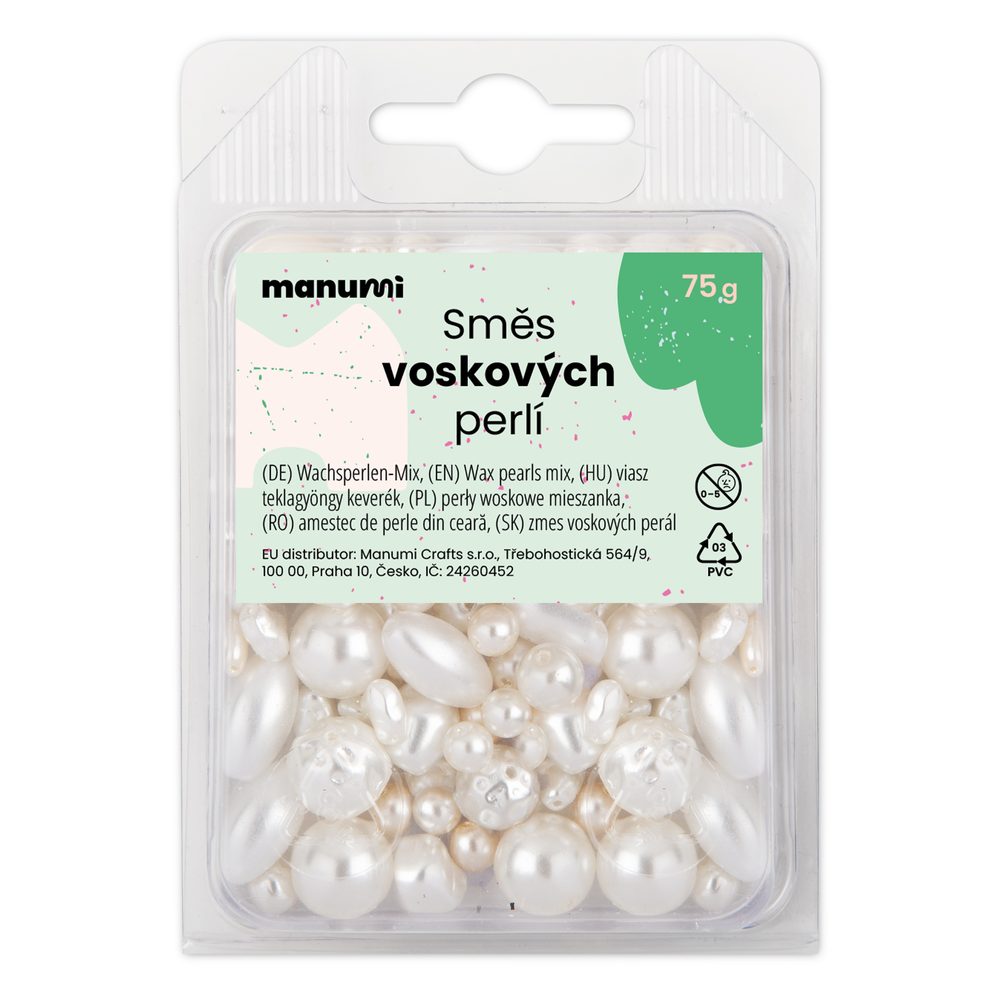 Manumi směs českých voskových perel bílá - 300 g
