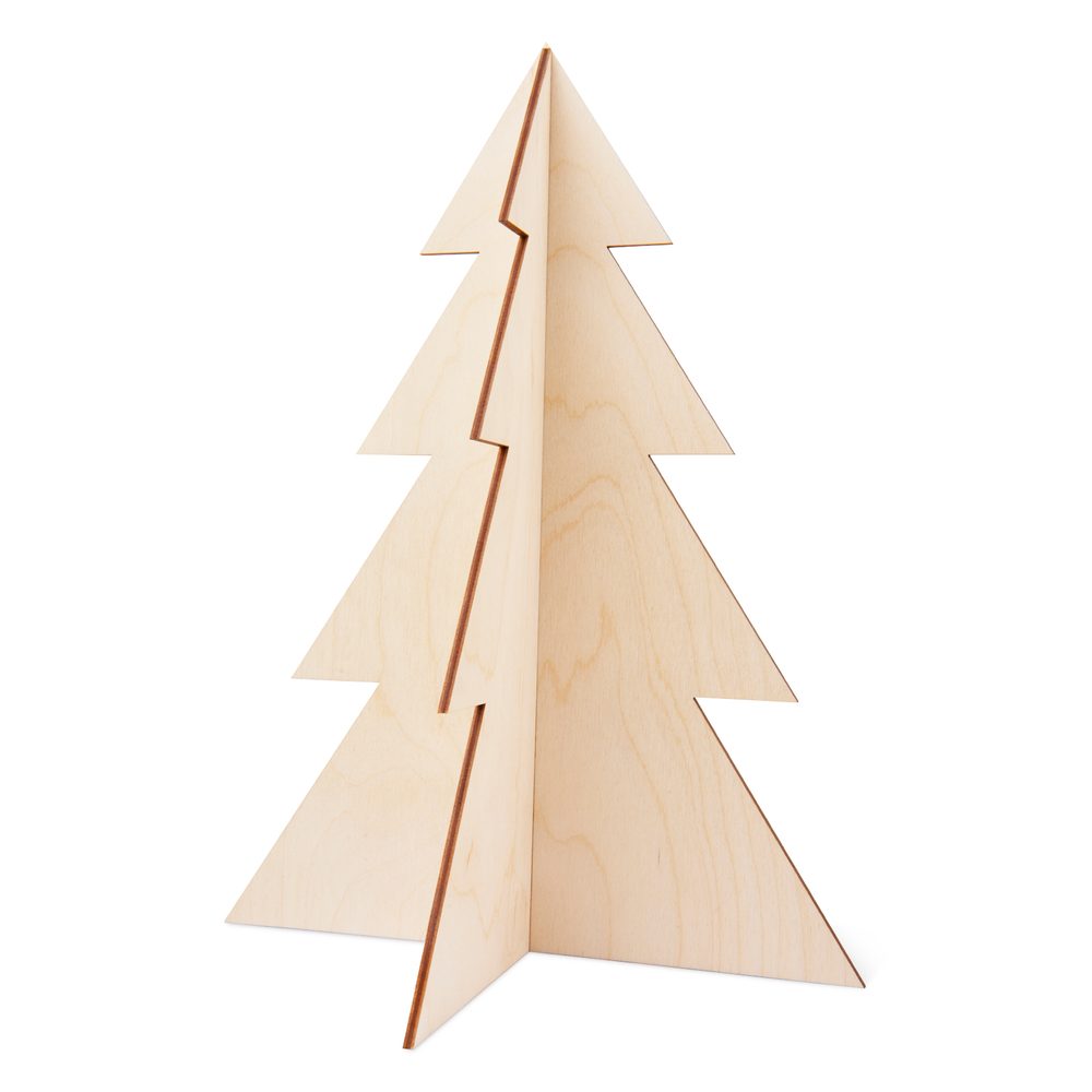 Dřevěný výřez skládací stromek 22,5cm - 3 ks