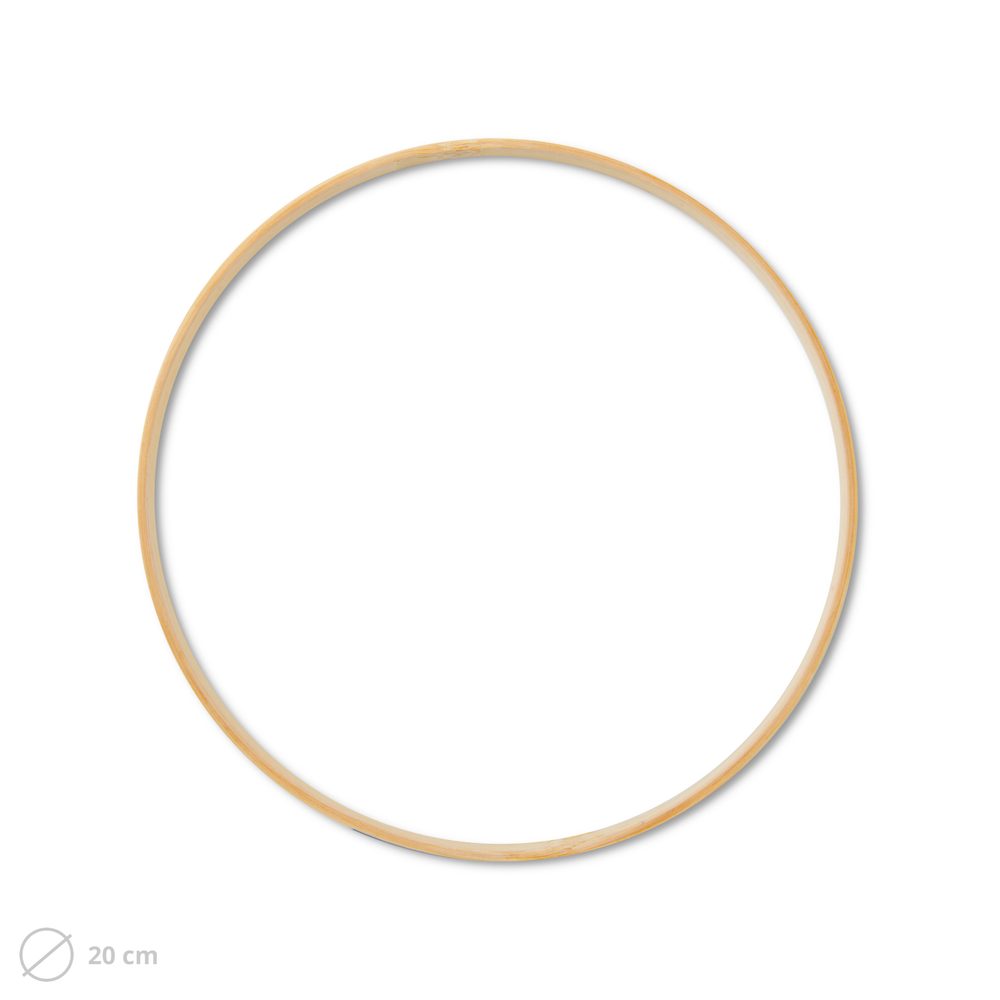 Dřevěný kruh na macramé 20cm - 3 ks