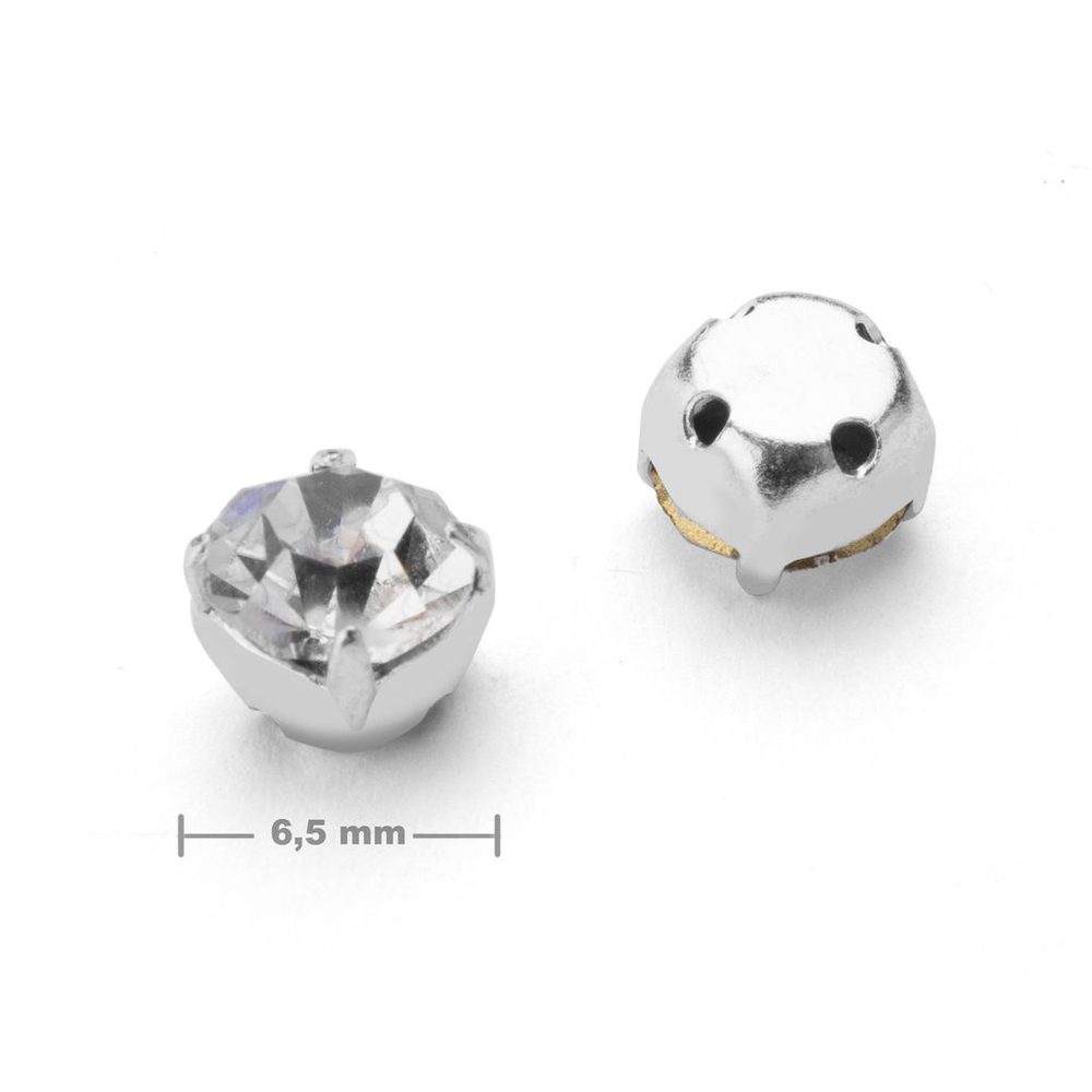 Levně Manumi našívací šaton v kotlíku ss30/6,5 mm Crystal - 30 ks