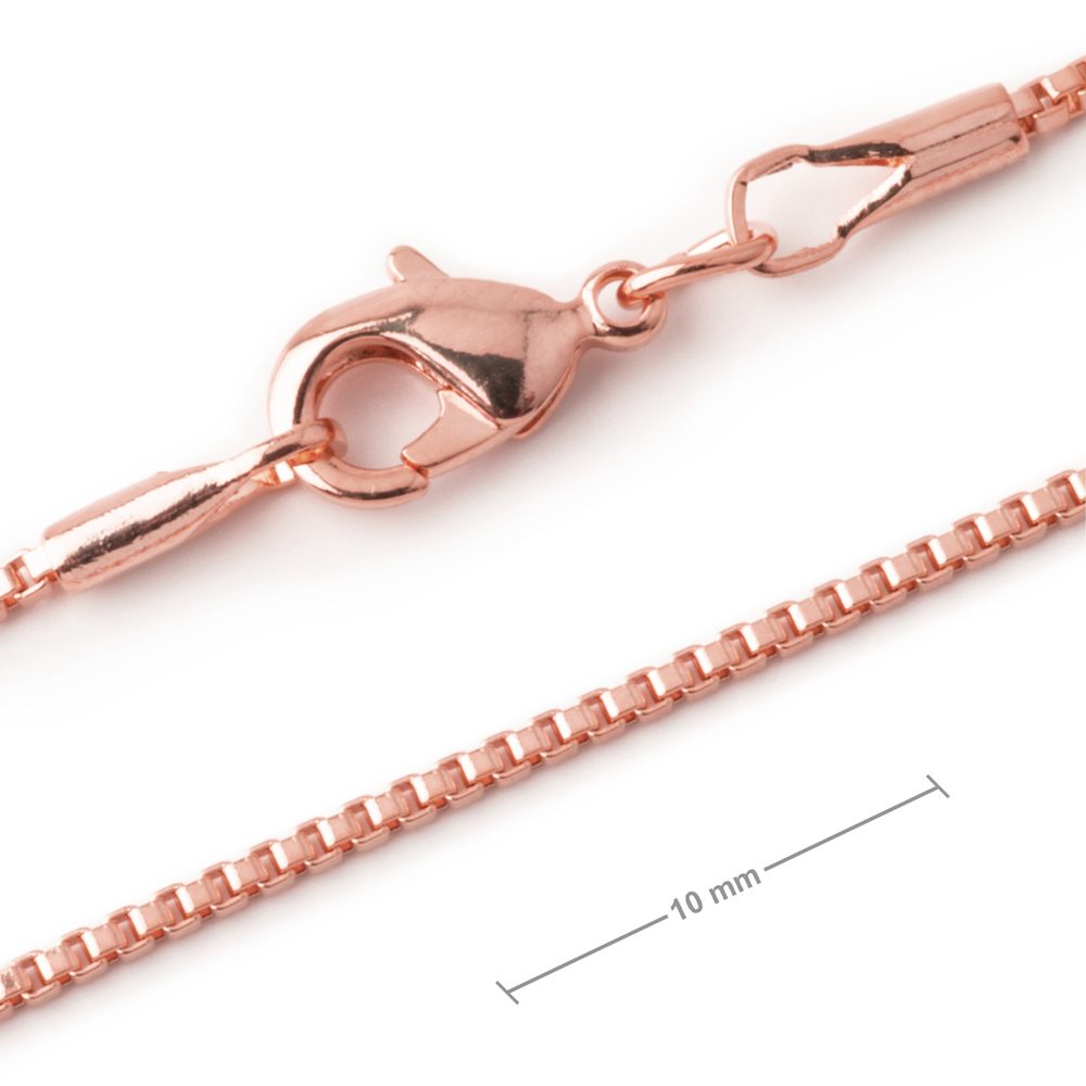 Bižuterní řetízek se zapínáním 17cm rose gold č.79 - 5 ks