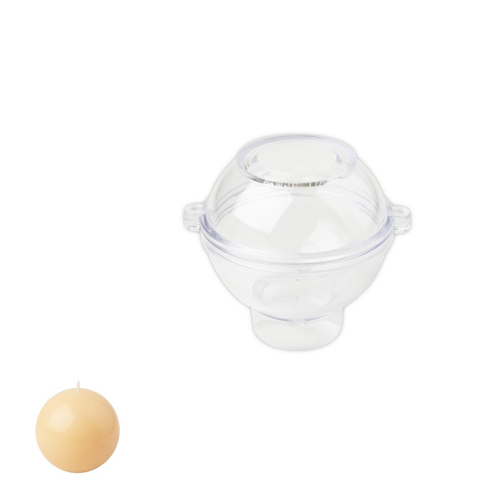 Polykarbonátová forma na svíčku ve tvaru koule 75mm - 3 ks