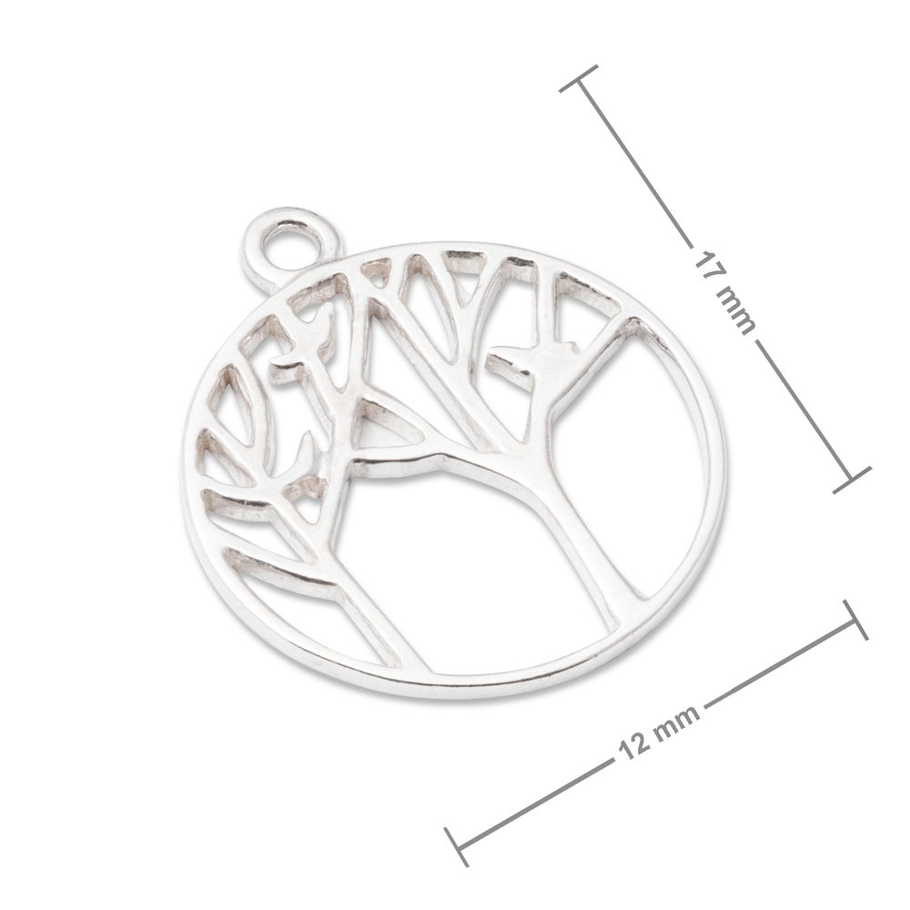 Amoracast přívěsek stromy 17x15mm stříbrný - 1 ks