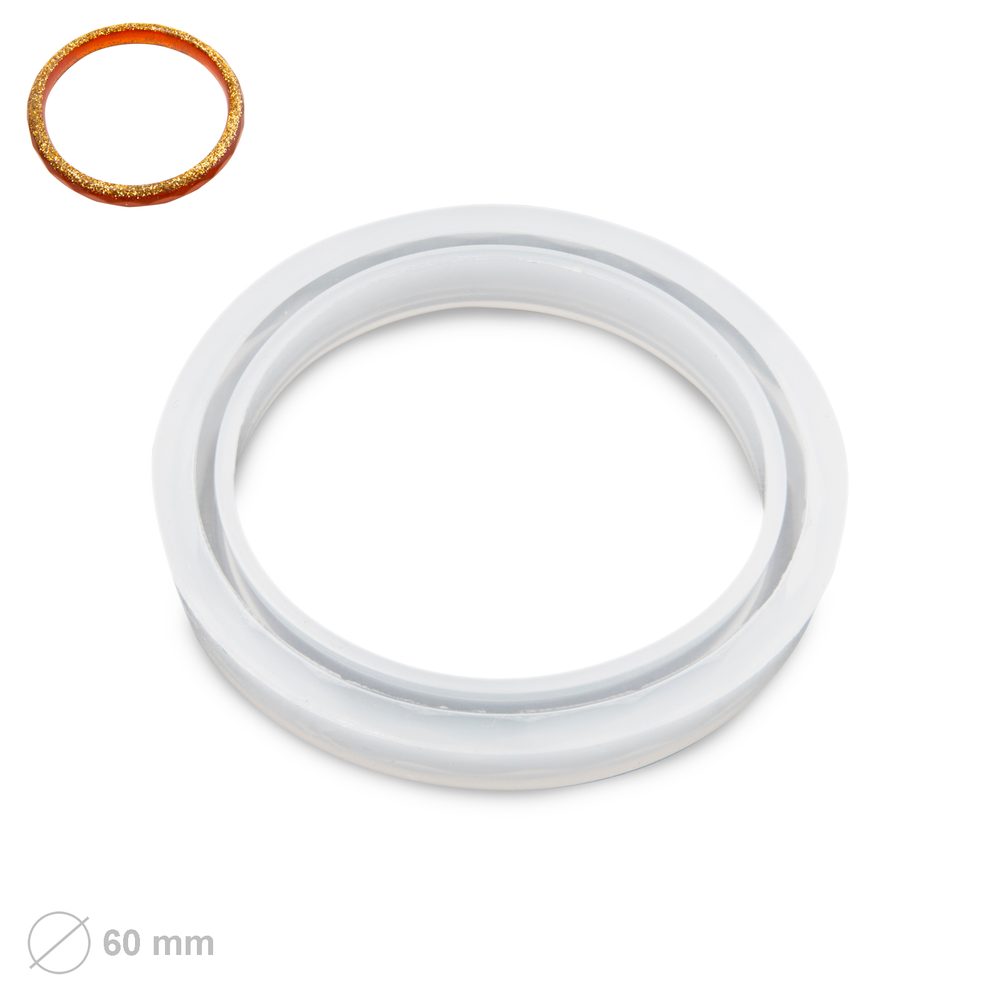 Silikonová forma na křišťálovou pryskyřici fazetovaný náramek - 1 ks