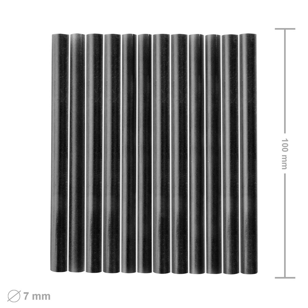 Extol Tavné tyčinky do lepící pistole černé 7,2x100mm 12ks - 1 balení