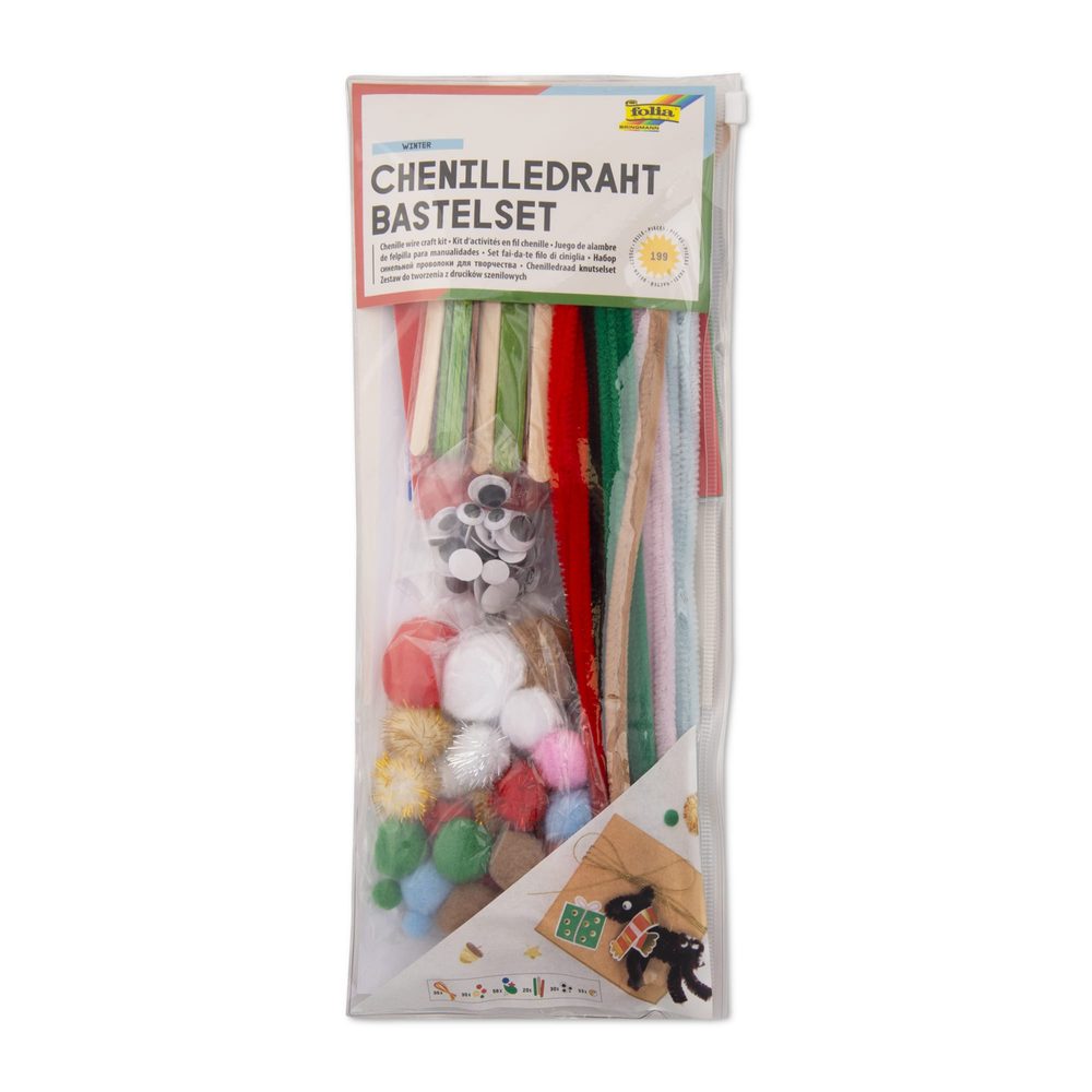 Kreativní sada s žinylkovými dráty Winter - 3 sady