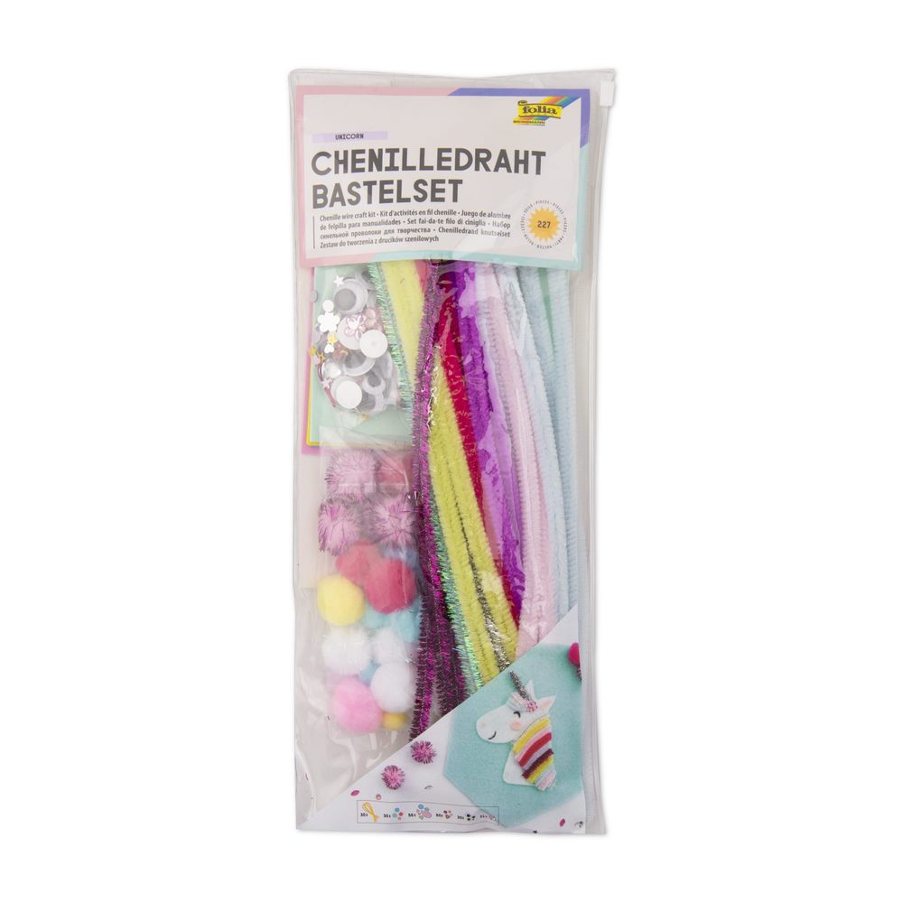 Kreativní sada s žinylkovými dráty Unicorn - 3 sady