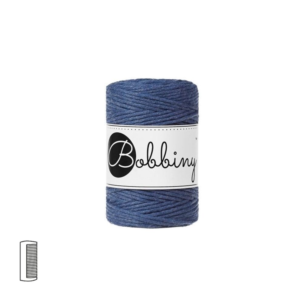 Bobbiny Macramé příze Baby 1,5mm Jeans - 1 ks