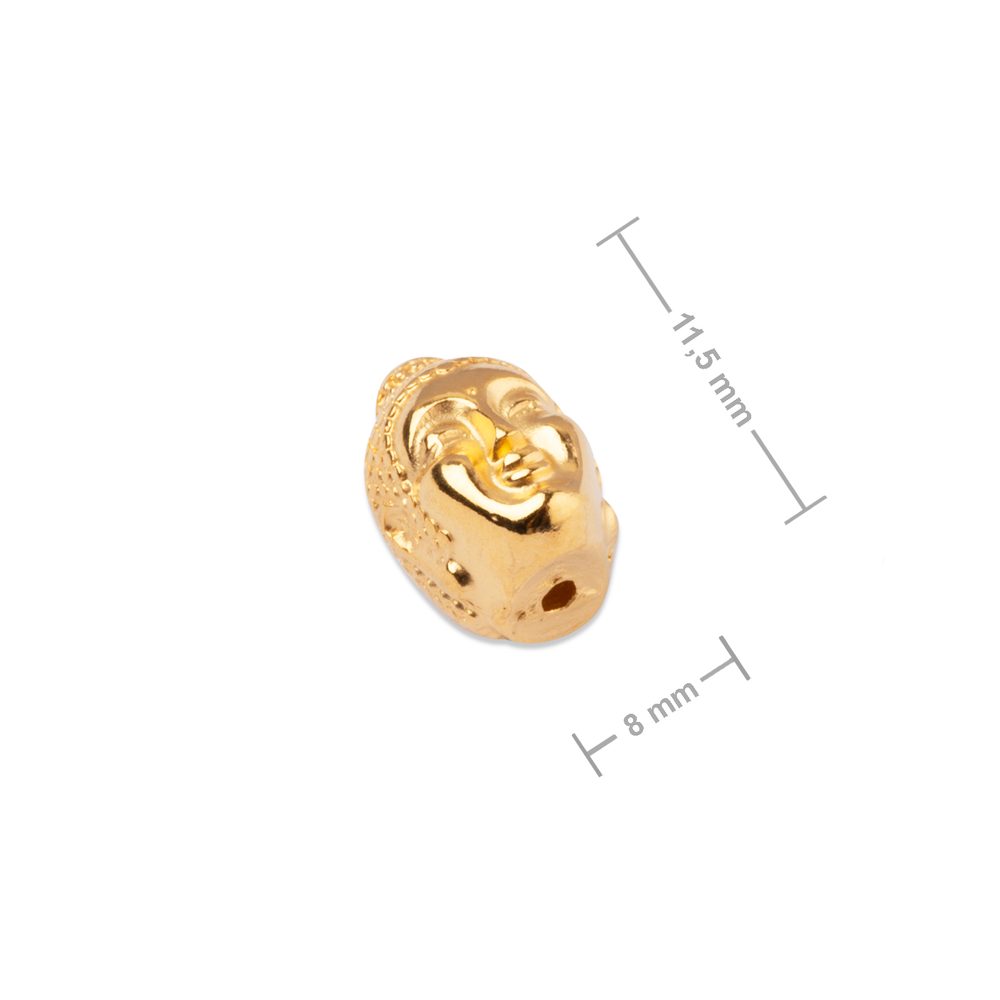 Manumi korálek Buddha 11,5x8 mm pozlacený - 1 ks