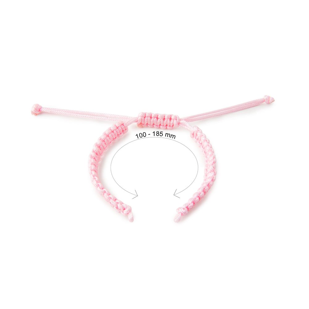 Nylonový základ na Shamballa náramky 110 mm růžový - 1 ks