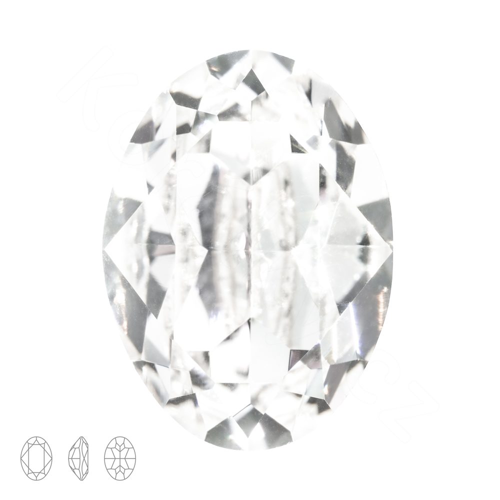 Levně Preciosa MC kámen ovál MAXIMA 14x10 mm Crystal - 1 ks