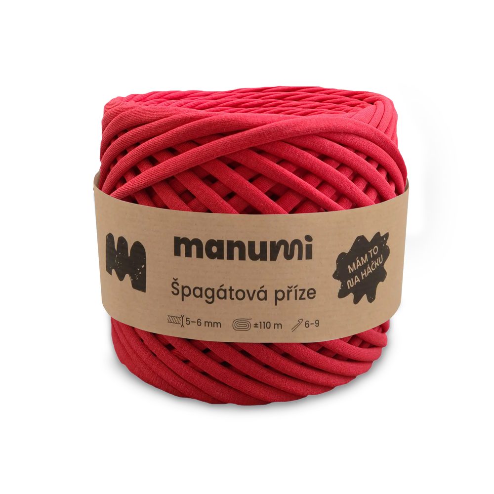 Manumi špagátová příze červená - 3 ks