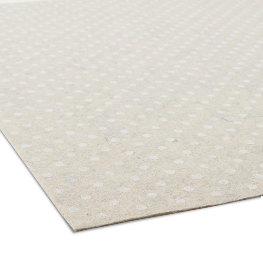 Filc / plsť puntíkatý motiv 1mm béžový - 3 ks