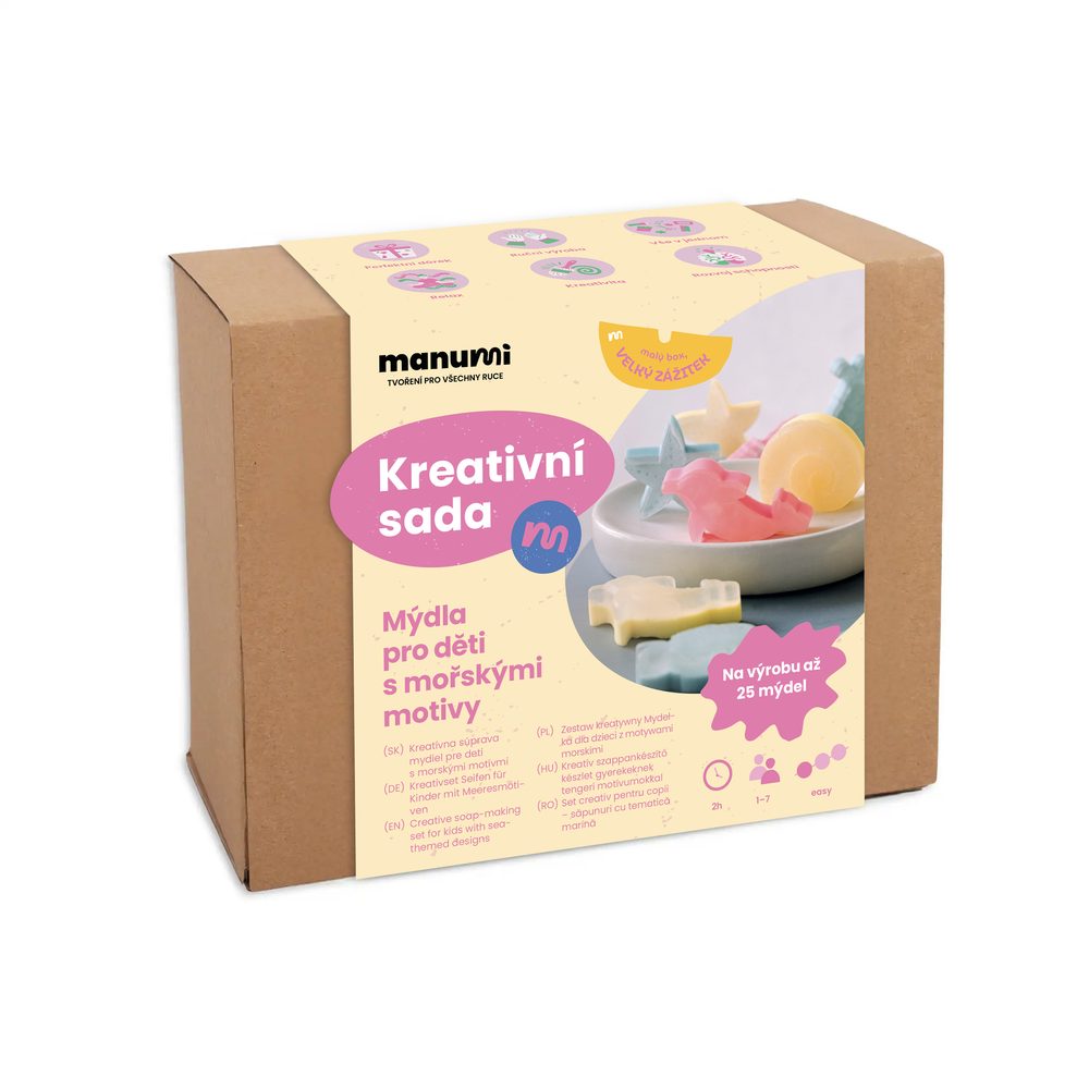 Manumi kreativní sada pro děti na výrobu mýdel s mořskými motivy - 3 ks