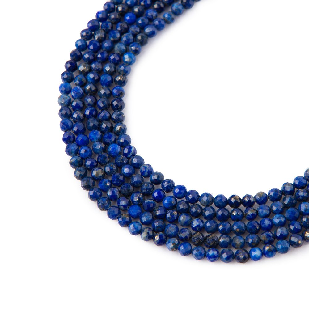 Korálky z minerálu Lapis Lazuli AA 2 mm broušené - 18 cm
