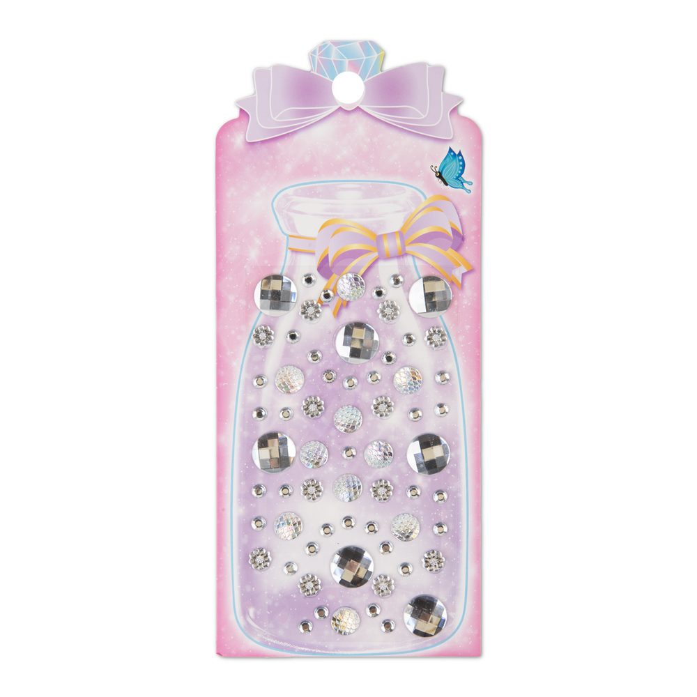 Samolepicí kamínky transparentní 65 ks - 3 ks