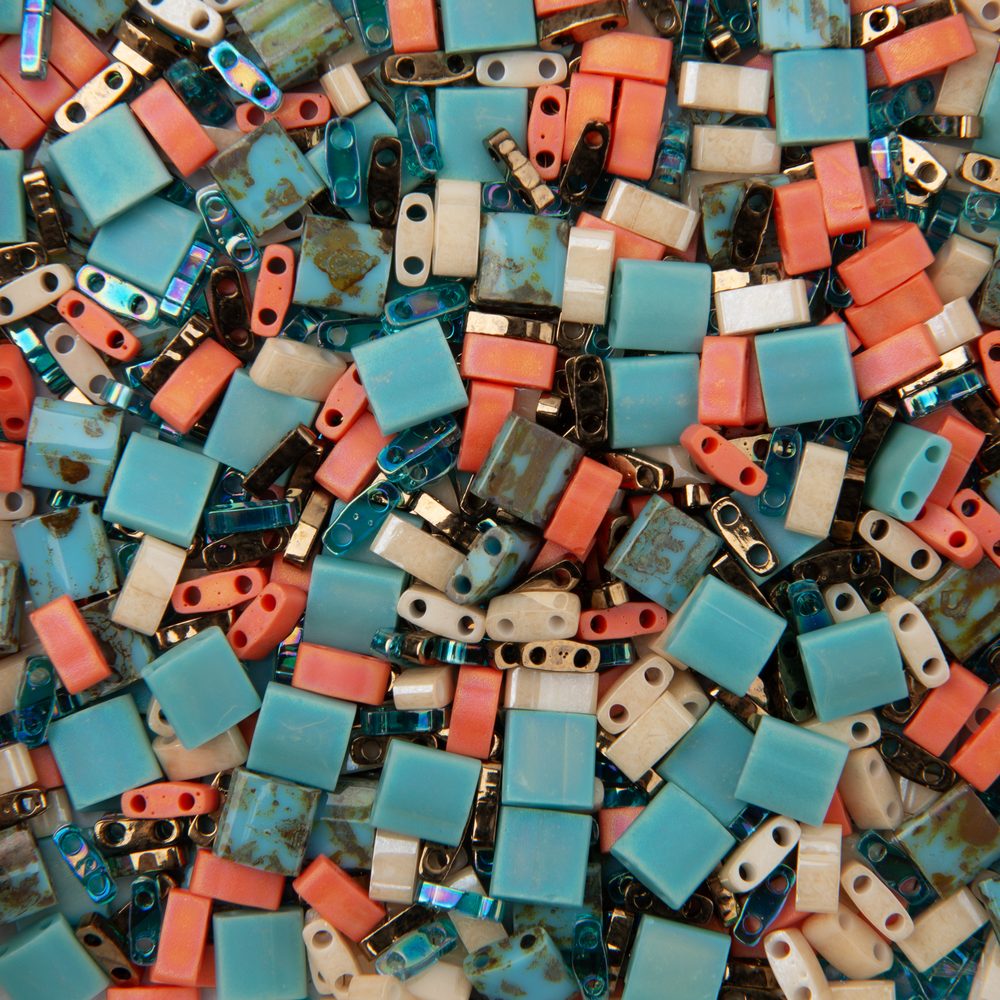 Miyuki Tila směs skleněných korálků Turquoise dreams - 21 g