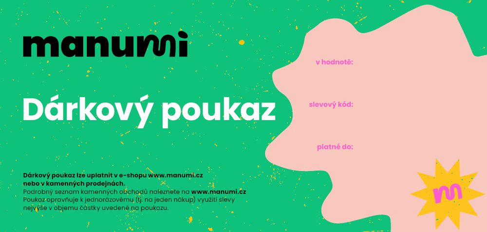 Dárkový poukaz pro Manumi.cz 1000 Kč - 1 ks