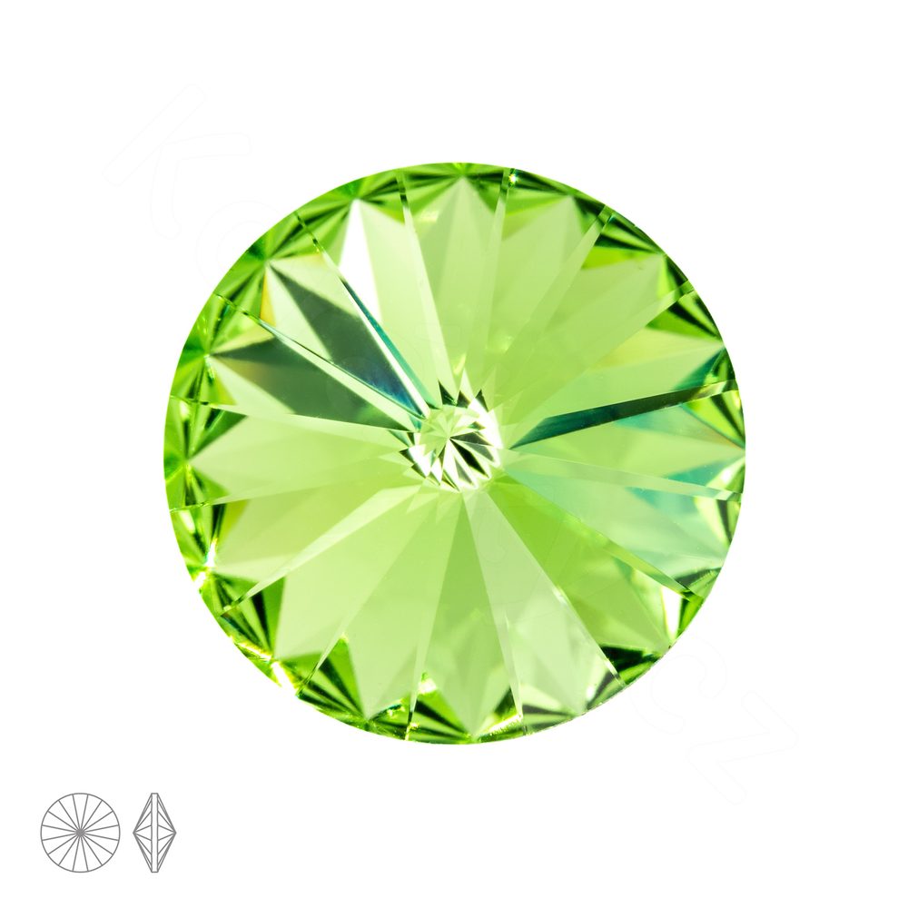 Levně Preciosa MC Rivoli MAXIMA SS39 Peridot - 4 ks