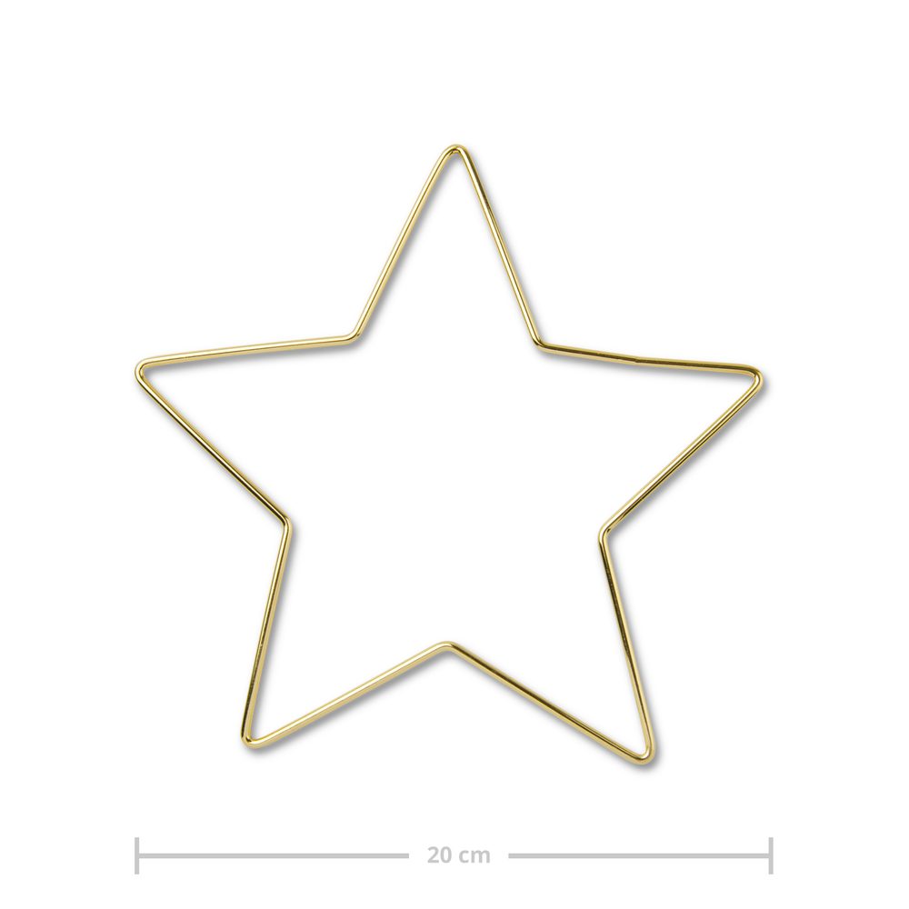 Kovový rám hvězdana macramé 20cm - 3 ks