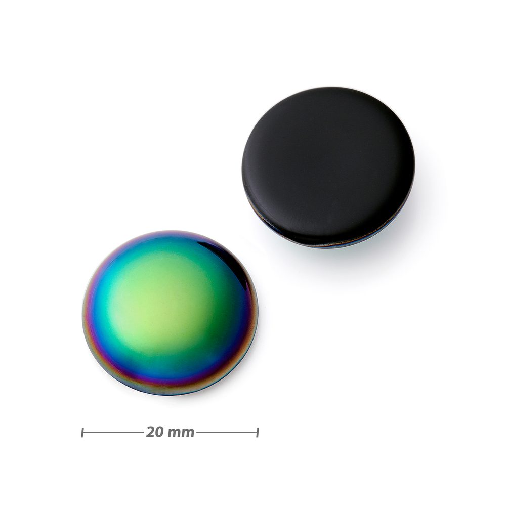 Skleněný kabošon 20 mm mandarin - 1 ks