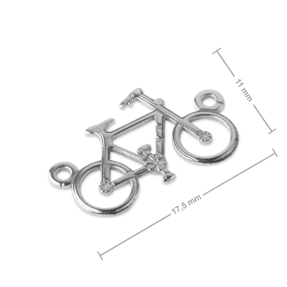 Stříbrný spojovací díl kolo 17,5 x 11 mm - 5 ks