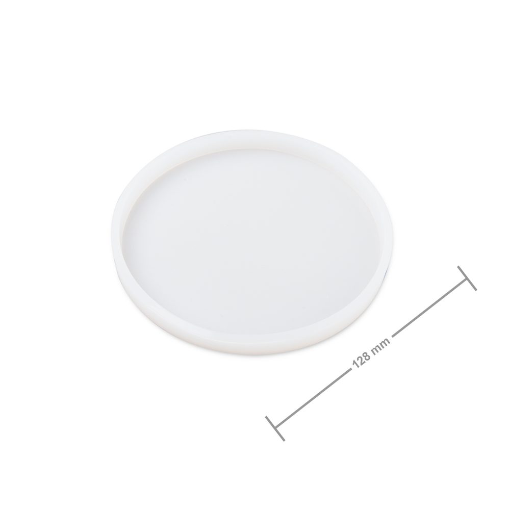 Manumi Silikonová forma na odlévání kreativní hmoty podtácek bez okraje kulatý 128x10mm - 1 ks