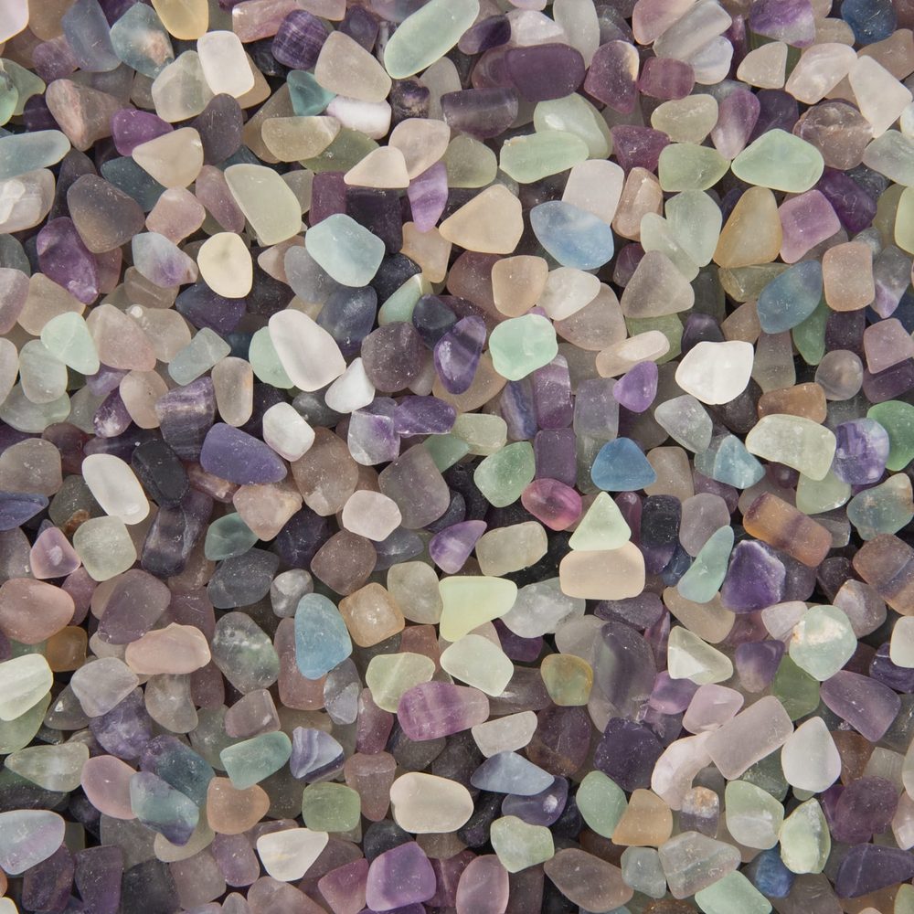 Tromlovaný minerál Fluorit 8-12 mm 100 g - 5 balení