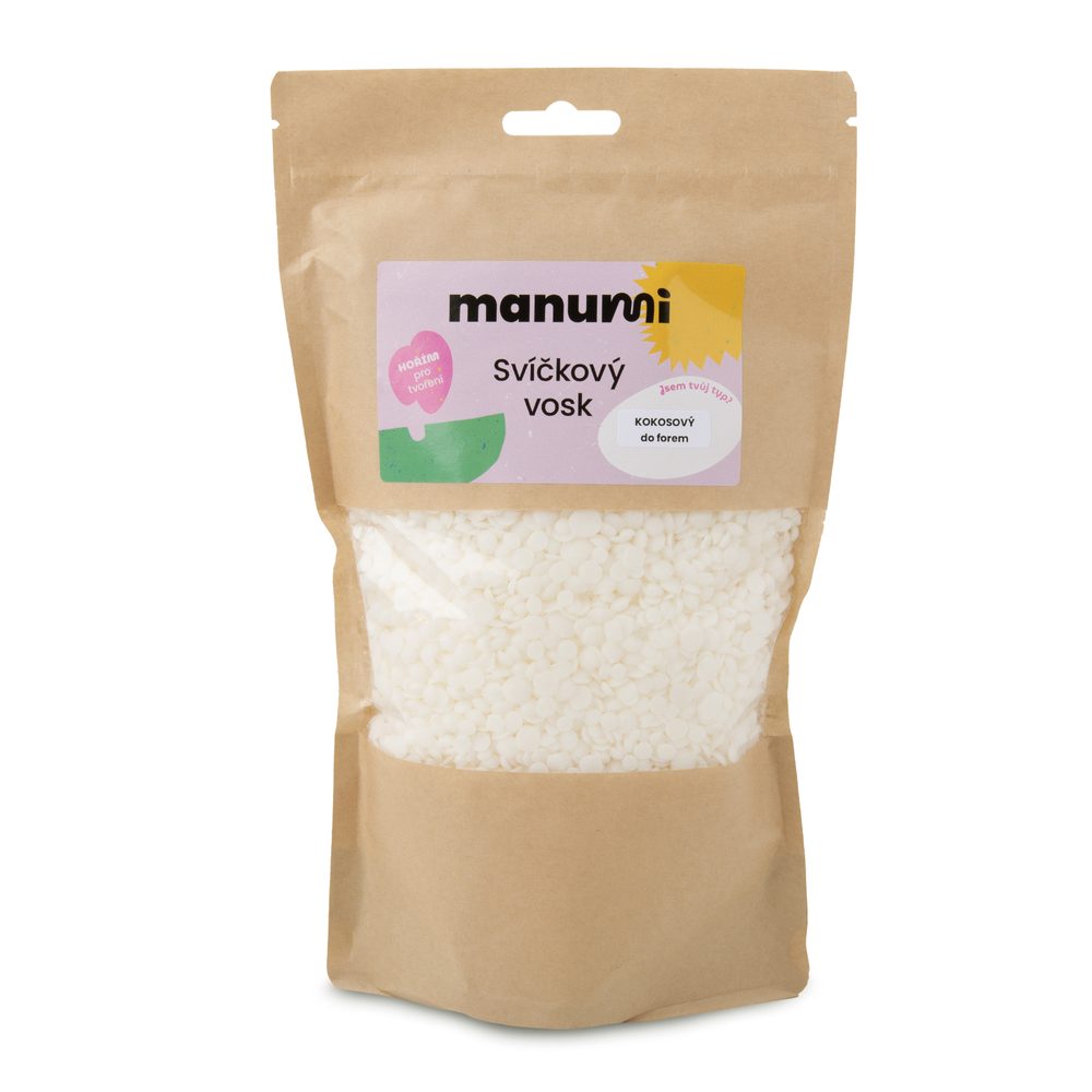 Manumi kokosový vosk na svíčky z forem - 5 balení