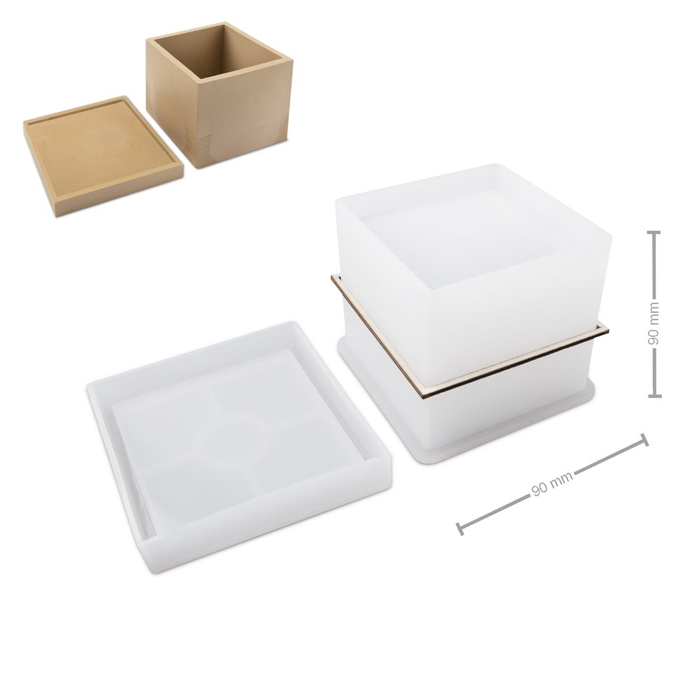 Manumi Silikonová forma na odlévání kreativní hmoty květináč s podtáckem - 3 ks