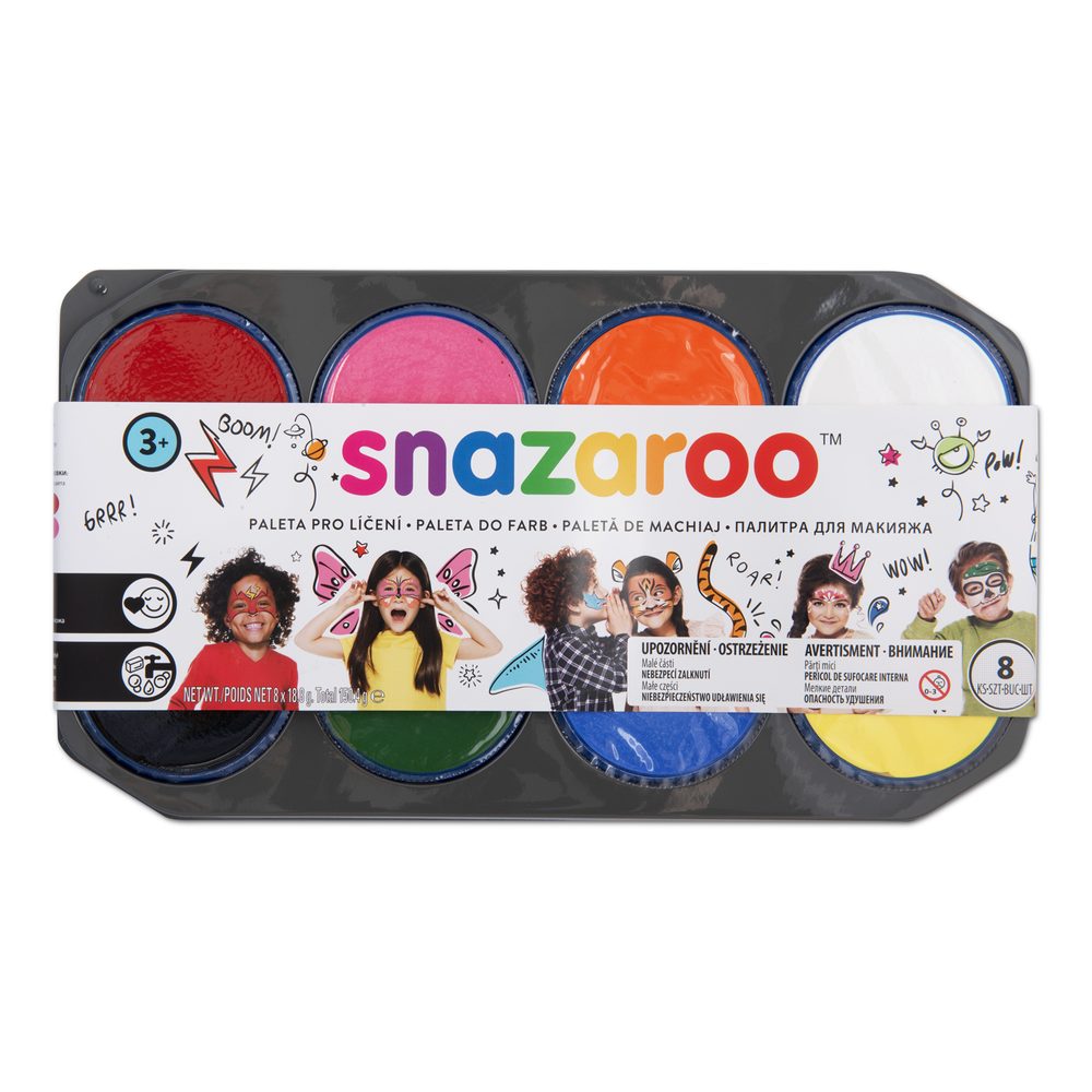 Snazaroo sada barev na obličej 8x18ml - 3 sady
