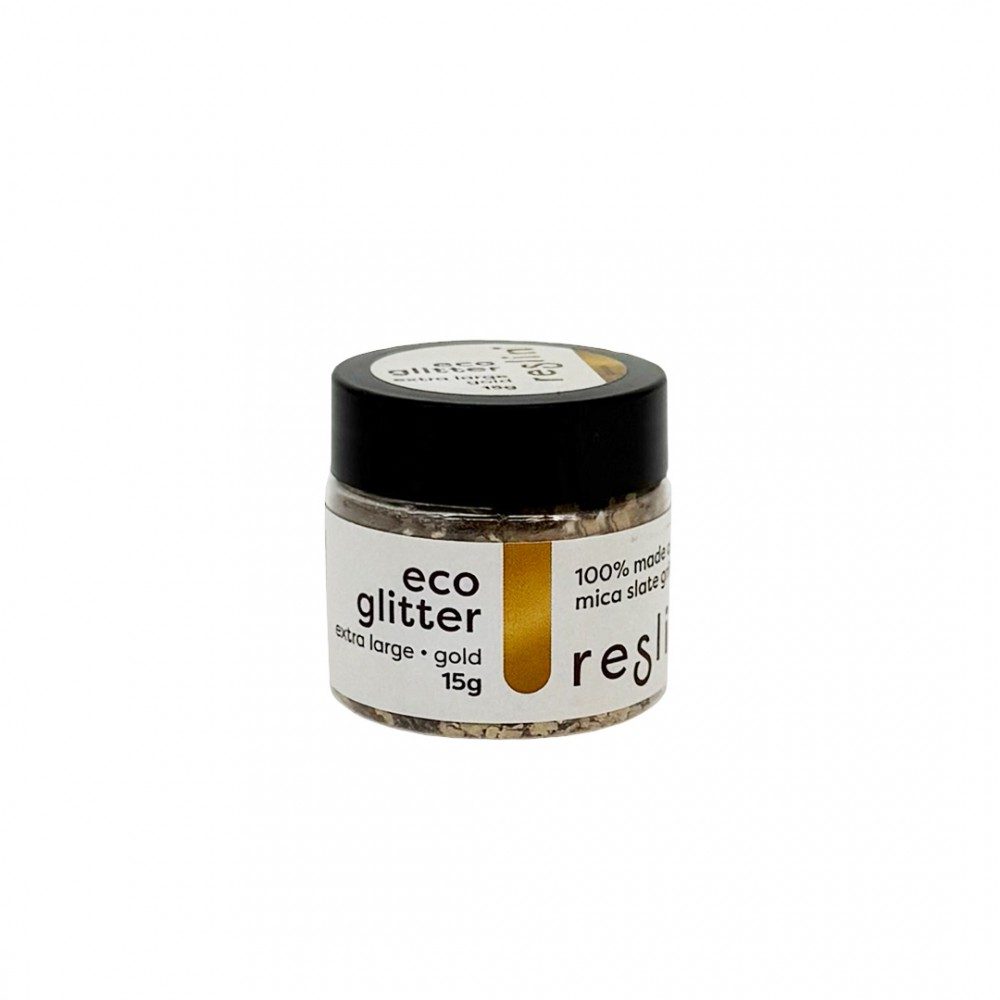 Reslin® Reslin eco glitry do ekologické pryskyřice 15 g vel. XL v barvě zlata - 3 ks