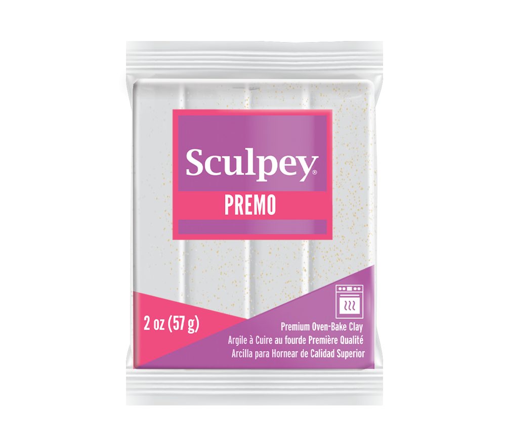 Sculpey PREMO White Gold Glitter bílozlatá s glitry - 5 ks - 5 ks