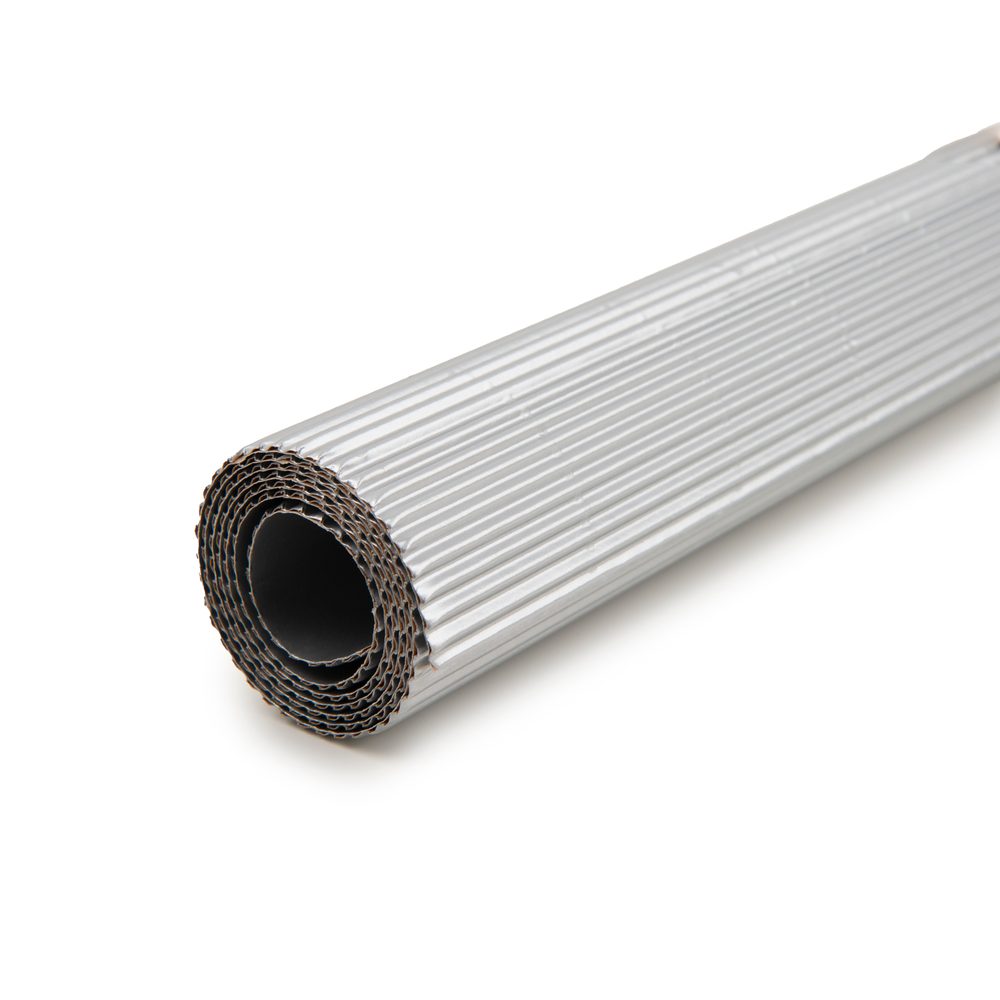 Vlnitá lepenka v roli 50x70cm stříbrná - 3 ks