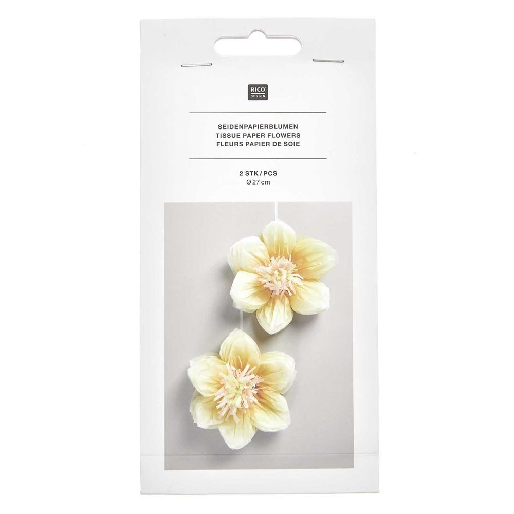 Rico Design Sada na výrobu 2 narcisů z hedvábného papíru - 3 sady