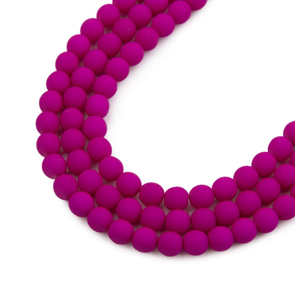 Estrela České mačkané korálky Estrela NEON 4 mm fialové - 450 ks